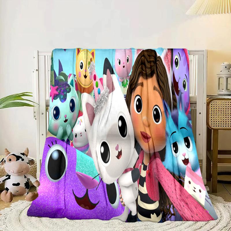 

Colorful Friends Dollhouse Blanket Flannel Blanket for bed, sofa, Camping, Hiking, Picnic Essentials, gift for family Fan gifts 75x90cm
