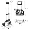 Nyana Home Foldable Aluminum Hand Truck with Rubber Wheels and Adjustable Telescopic Handle for Lightweight Transport