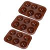 3 Pcs 6 Holes Silicone Baking Mold Semi Sphere Chocolate Bombs Mold for Cake Pudding