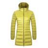 Piumino medio lungo primavera autunno Piumino caldo ultra leggero con cappuccio da donna Piumino d'anatra bianco S-7XL