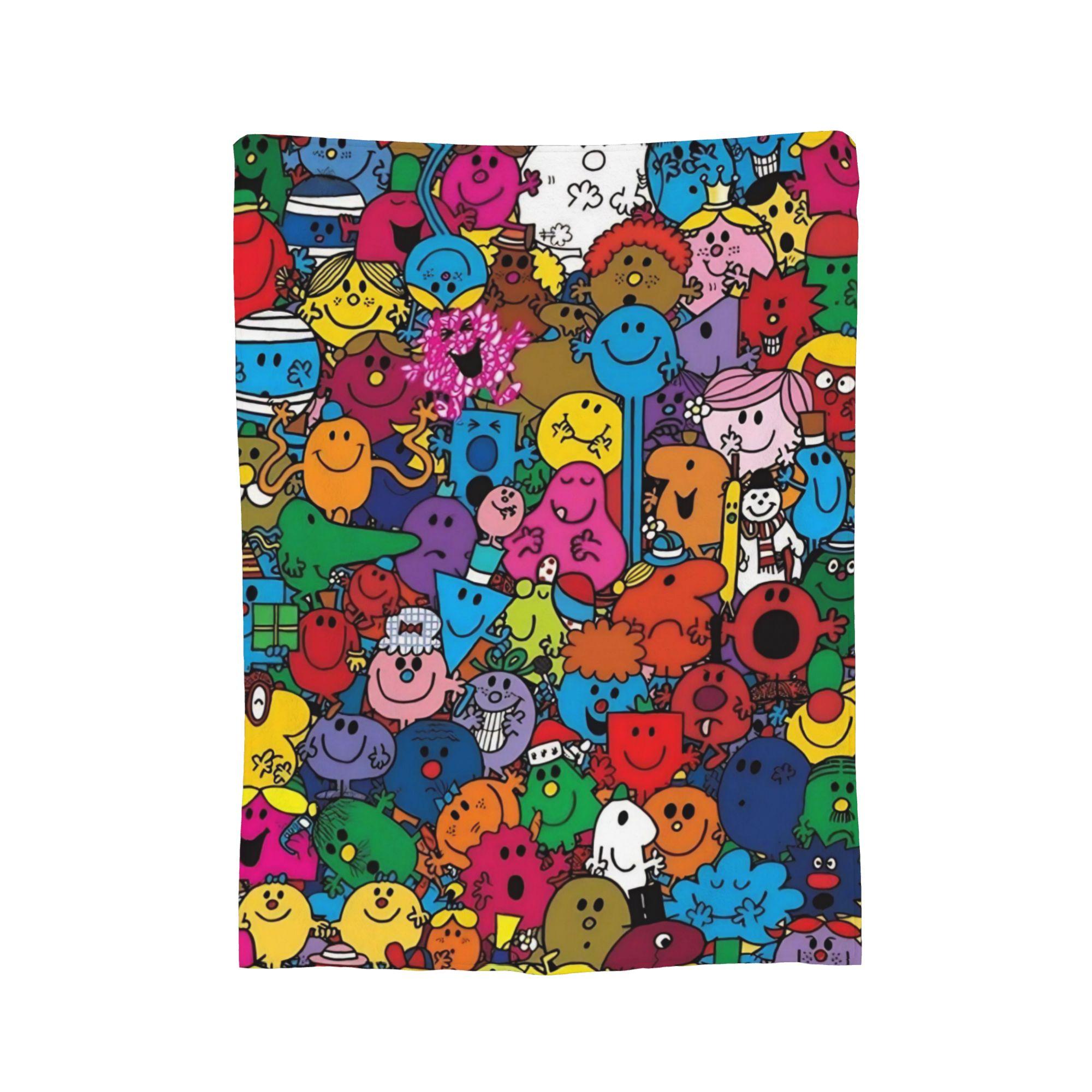 Mr Men Little Miss Blanket Cover  Flannel Throw Blankets Home Couch Decoration Soft Warm Bedsprea, 30x40in