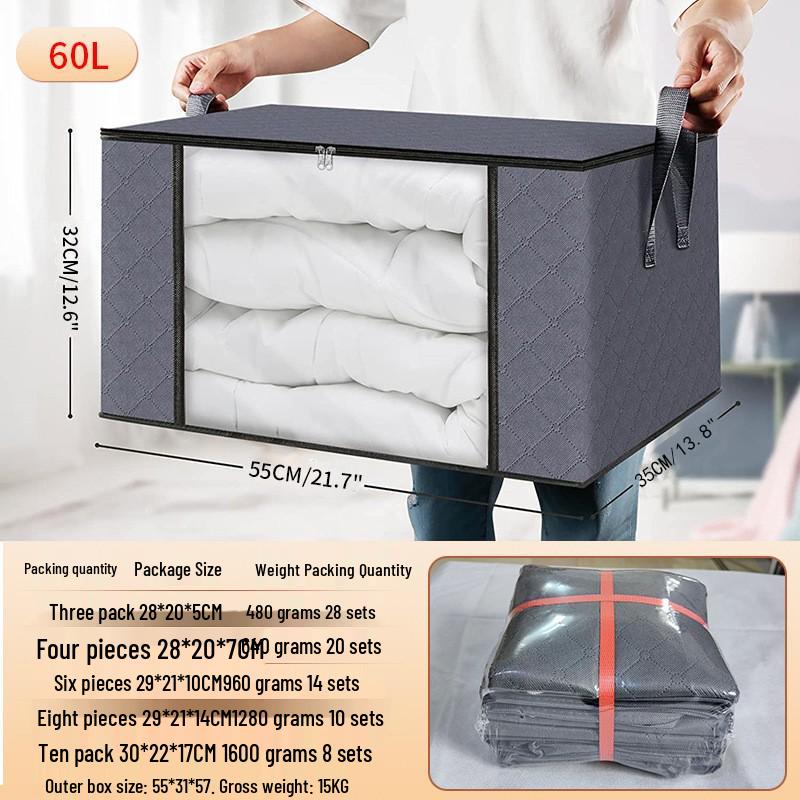 Visible Dustproof Moisture-proof Quilted Wardrobe Storage Bag