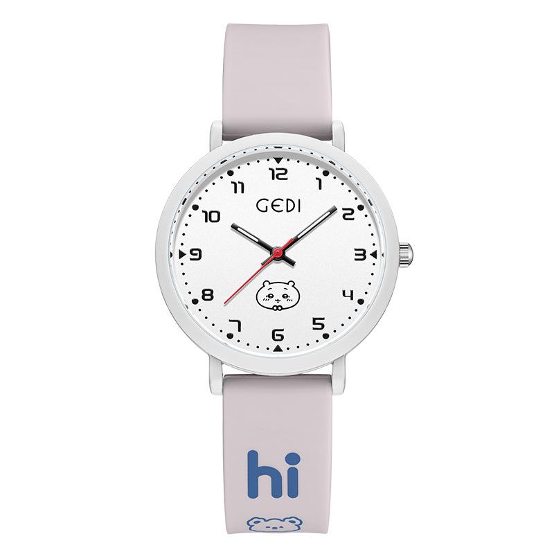 Cartoon Animation Same Student Watch Candy Color Waterproof Silicone Watch Small Fresh Junior High School Quartz Watch