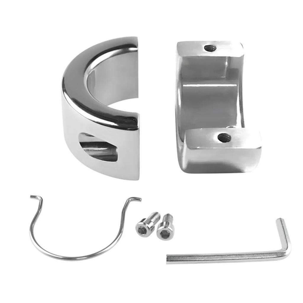 Testicle Clamp Heavy Duty Chastity Cock Ring Sex Toys Male Penis Ring Stretcher Scrotum Stimulation Lock Training Device Metal