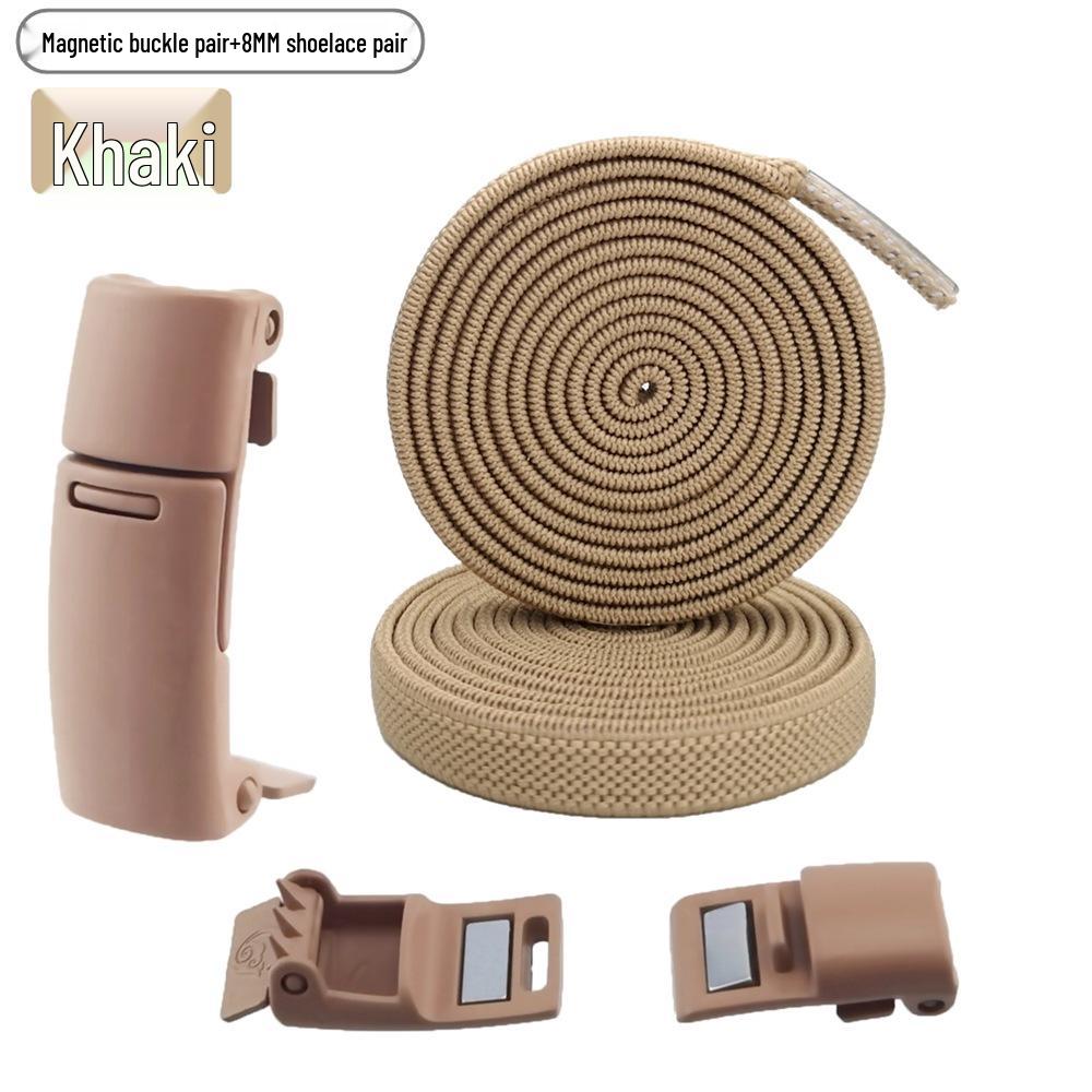 Colorful Magnetic No-Tie Elastic Shoelaces - Creative Metal Buckle Accessory