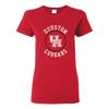 University of Houston Cougars Distressed Circle Logo Womens T-Shirt - Red