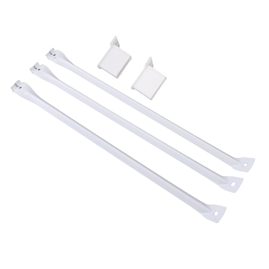 3 STÜCK Drahtregalhalter-Set Stahl-Drahtregal-Tragwinkel mit 6 Klemmen und 2 Endwinkeln