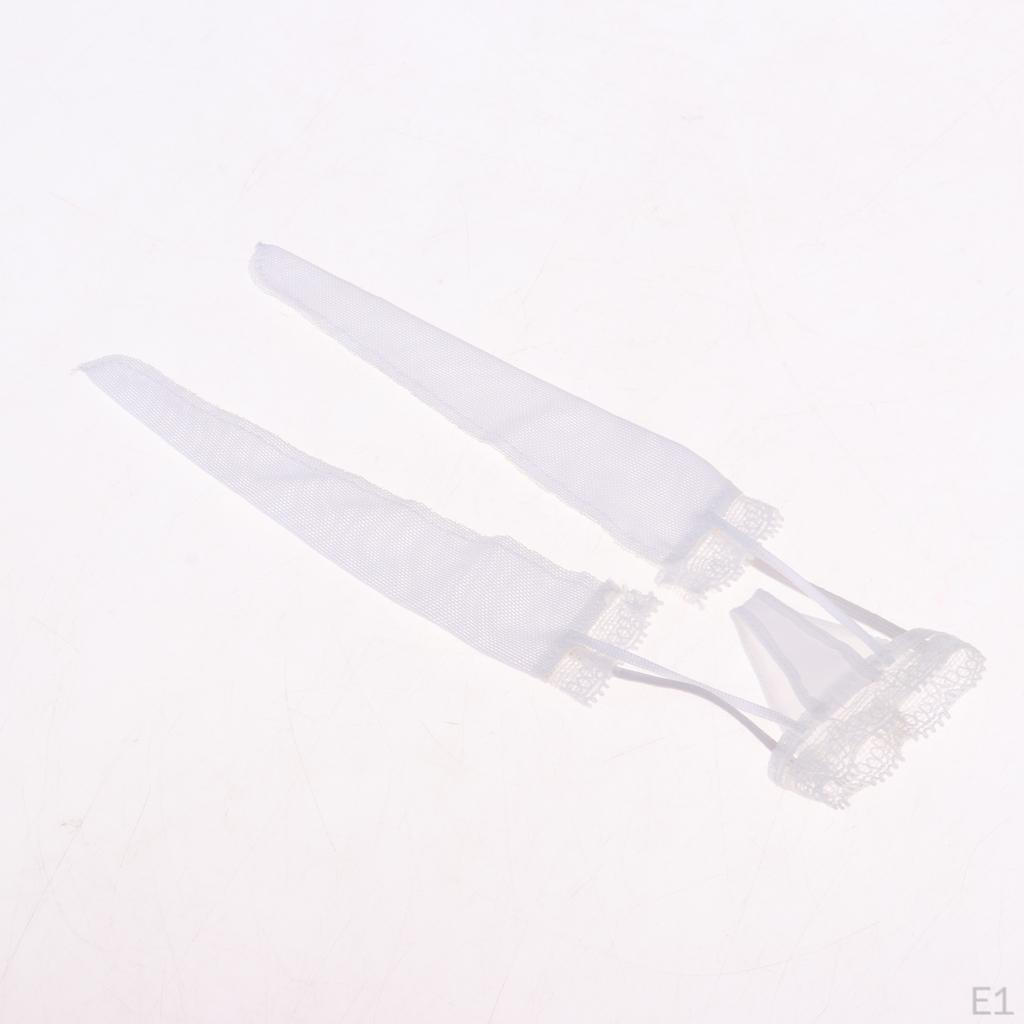 1:6 Scale Lace Suspender ,, Stockings for HT, PH ,12inch Female Figure , White