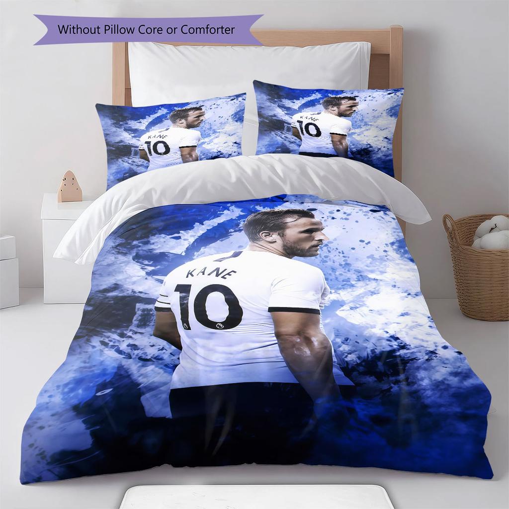 Set Copripiumino Trapuntato Icona Harry Kane Federe Decorazione Casa Regalo di Compleanno (1 * copripiumino + 2 * federa, senza nucleo)