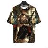 Japanese Samurai Girl Tattoo T-shirt 3D Beautiful Printed T-shirt for Men and Women Harajuku Short Sleeved Top
