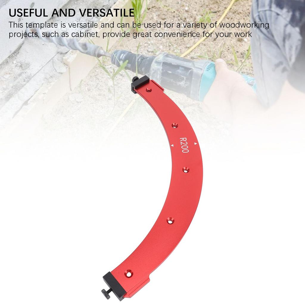 Radius Jig Router Template Aluminum Alloy Woodworking Corner Routing R200 Arc Cutting Auxiliary Tool