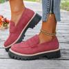 New Large Size Spring and Autumn Large Size Casual Grinding Women's Shoes Thick Heel Thick Sole Retro