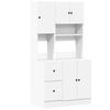 VidaXL Armoire de cuisine blanc 95x50x180 cm bois d'ingénierie, placard de cuisine, unité de cuisinette, armoire de 3276532