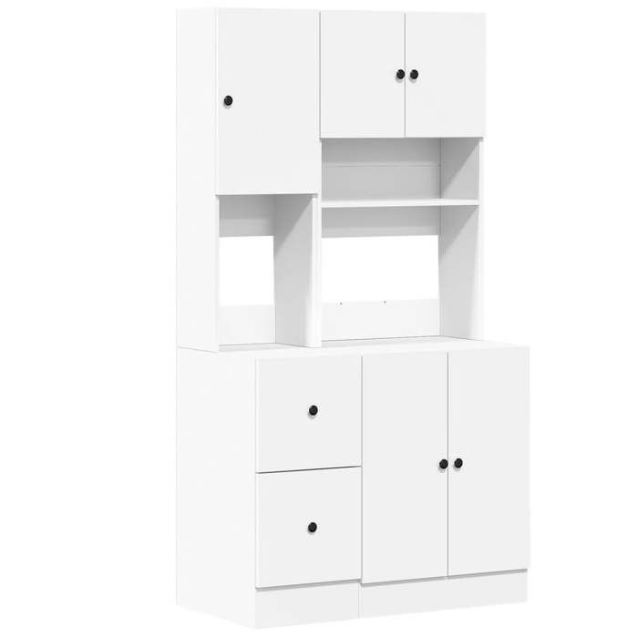 VidaXL Armoire de cuisine blanc 95x50x180 cm bois d'ingénierie, placard de cuisine, unité de cuisinette, armoire de 3276532