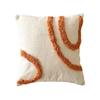 Plush Material Throw Pillow Cover Brown Retro Decorative Pillowcase Linen Pillow Cover  Living Room