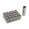20PCS M12*1.5 M14*1.5 Wheel Lug Nuts Hex 19mm Stainless Steel Orignal Colors Closed End Racing Nuts Length 35mm Car Modification