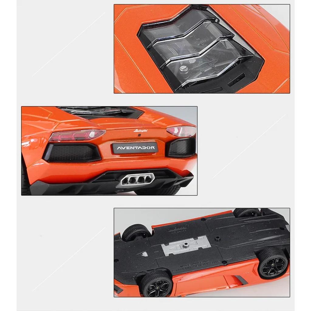 WELLY 1/24 Lamborghini Aventador LP700-4 Alloy Sports Car Model Diecast Metal Racing Car Vehicles Model Simulation Kids Toy Gift