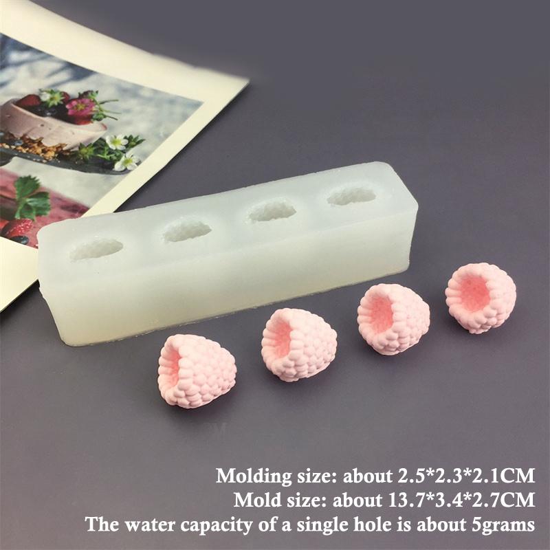 Small Raspberry Mousse Candy Mold Baking 3D Raspberry Pudding Baking Mold Dessert Chocolate Mold Fruit Cake Decorating Tools