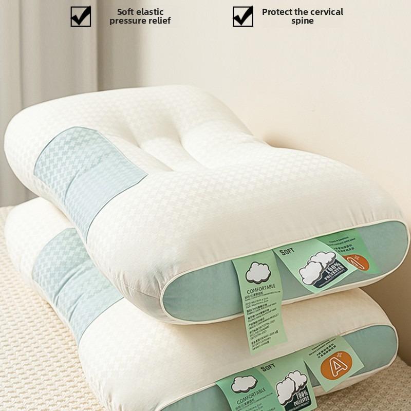 Two-color Spliced Sleep Pillow Hotel Pillow Cervical Pillow Comfortable Stress-relieving And Sleep-promoting Pillow 48x74cm