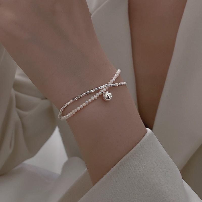 Korean Style S925 Sterling Silver Geometric Cutout Bracelet: Women's Retro Hong Kong Style Bangle