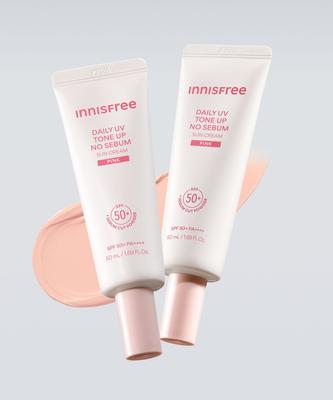 Tägliche UV-Tönungs-Sonnencreme No-Sebum Pink (2 Stücke)