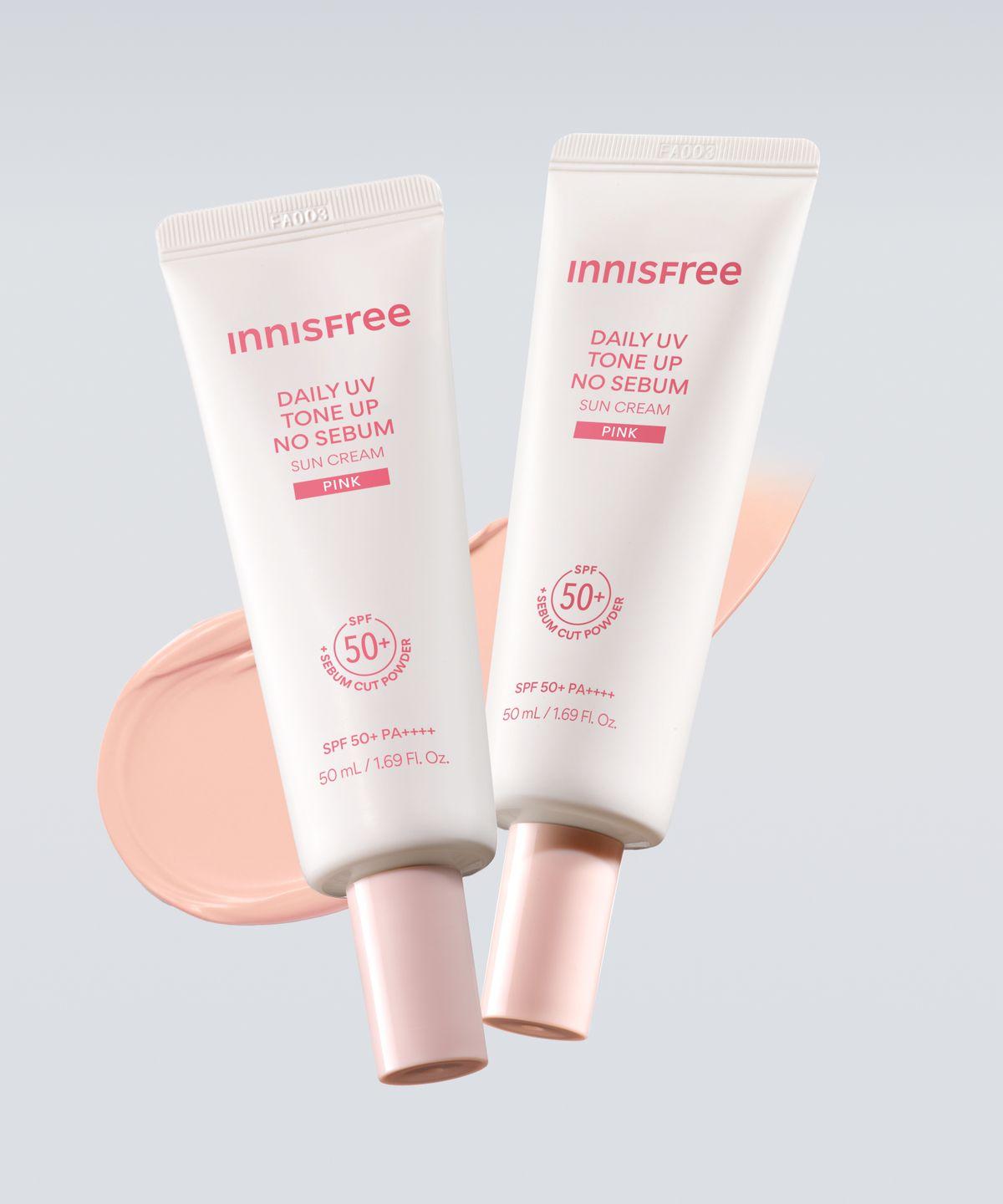 Daily UV Tone-Up No-Sebum Sunscreen Pink (2 pieces)