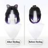 Anime Coser Cosplay Wig Butterfly Shinobu Synthetic Short Straight Wig Cute Girl Heat Resistant Fiber Wig Halloween Party
