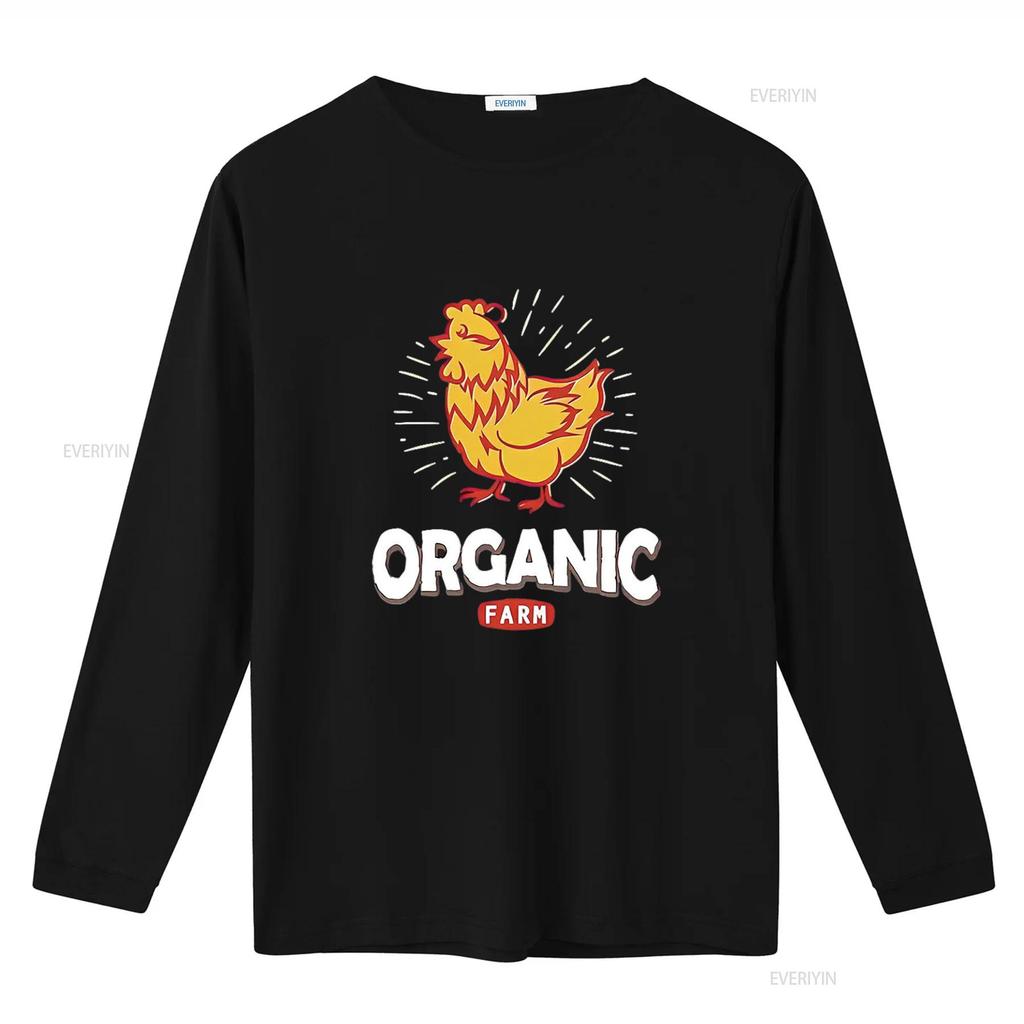 Mens ORGANIC FARM Vintage T Shirt Black Vintage Washed Slightly Top For Everyday Wear Soft Fashion Graphic Homme Streetwear