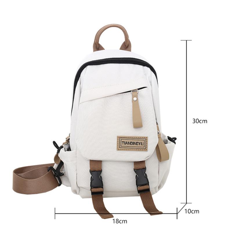 Nylon Casual Chest Bag, Large Capacity, Unisex, Crossbody Sling Backpack, with Multi-Pocket, Zipper Closure, for Daily Commute