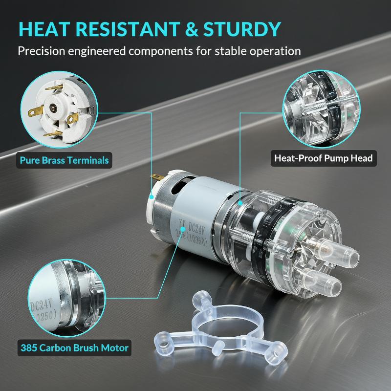 Dc 24V High Temperature Resistance 100 Degrees Celsius Mini Micro Water Pump Diaphragm Water Pump Vacuum Pump