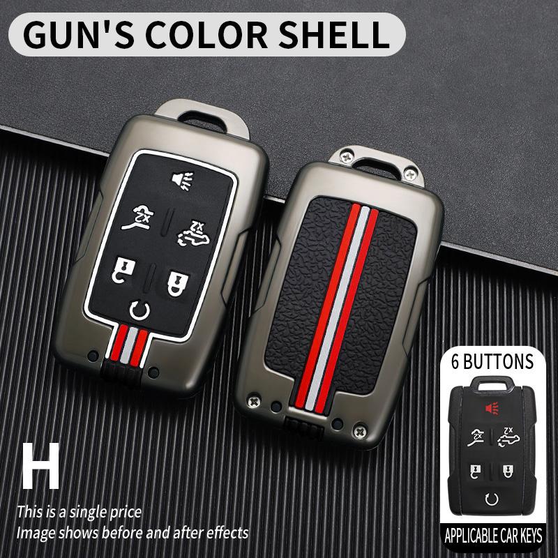 Car Key Case Cover Shell Fob For Chevrolet Colorado Silverado 1500 2500HD 3500HD GMC Yukon Sierra Canyon Keychain Accessories