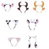 Cute Cartoon Cow Horn Headband Soft Fabric Elastic Design for Kids Teens and Adults Anime Lover Cosplay Event Accessory