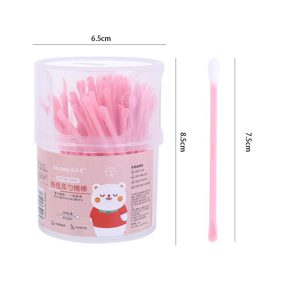 Portable Ear Cleaner Spoon Plastic Curette Ear Pick Cleaner Cotton Bud Disposable Cotton Swabs Cotton Pads With Ear Spoons