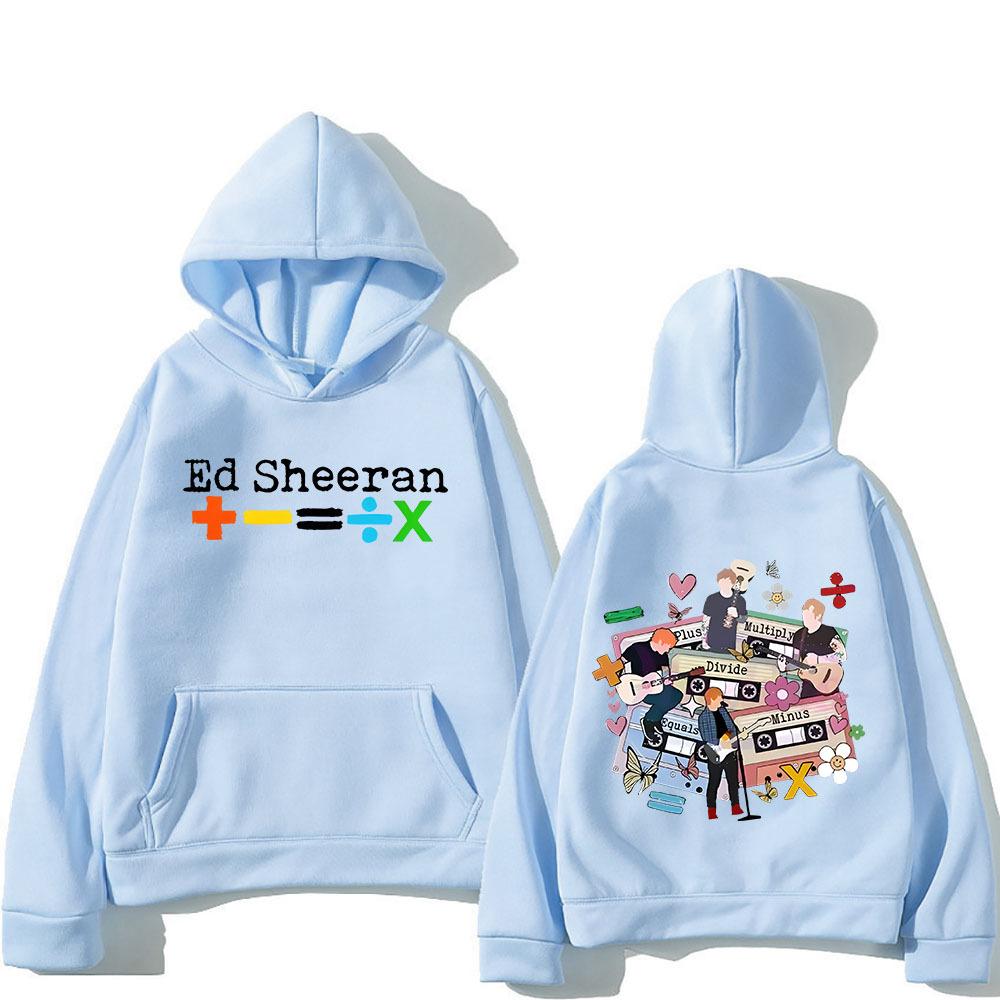 Ed Sheeran Tour Hooded Double Sided Printing Retro Hip Print New Hoodies Men Fleece Sweatshirt  Hoodie Vintage Pullovers for Men