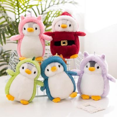 Verwandeltes Weihnachtsplüschtier Pinguin – Süße Ankleide-Pinguin-Trostpuppe für Kinder