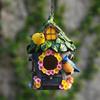 Yousheng Outdoor Hanging Bird House Decorative Hummingbird House Ornaments Waterproof Resin Mini Birdhouse for Patio Yard Porch Garden