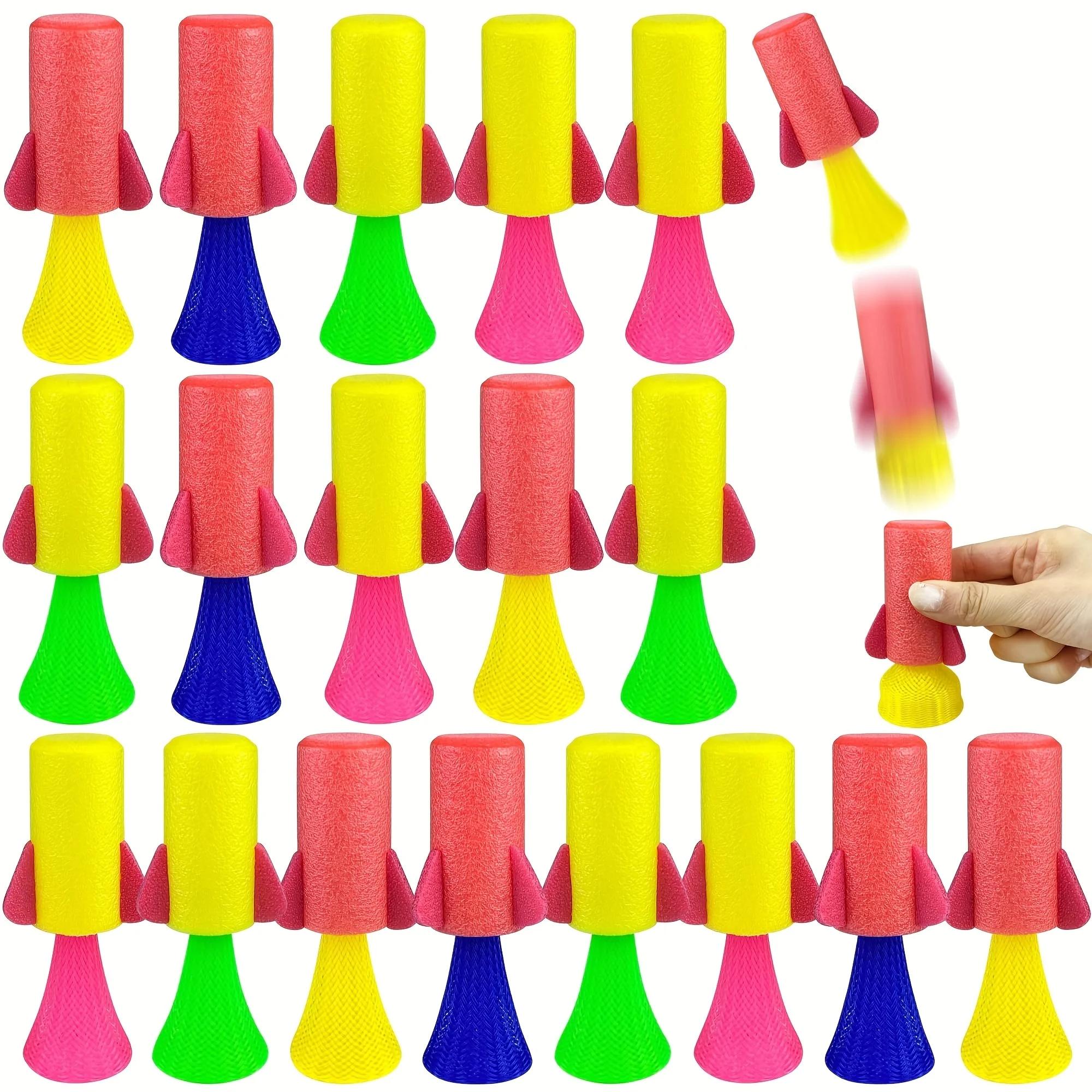

Bouncing Spring Rocket Toys Kids Jumping Launcher Party Favors Pinata Fillers Birthday Gifts Classroom Prizes Goodie Bag Fillers (As shown-31744)-