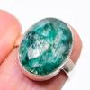 Green Jade Gemstone 925 Sterling Silver Jewelry Ring Size Adjustable KJ-454