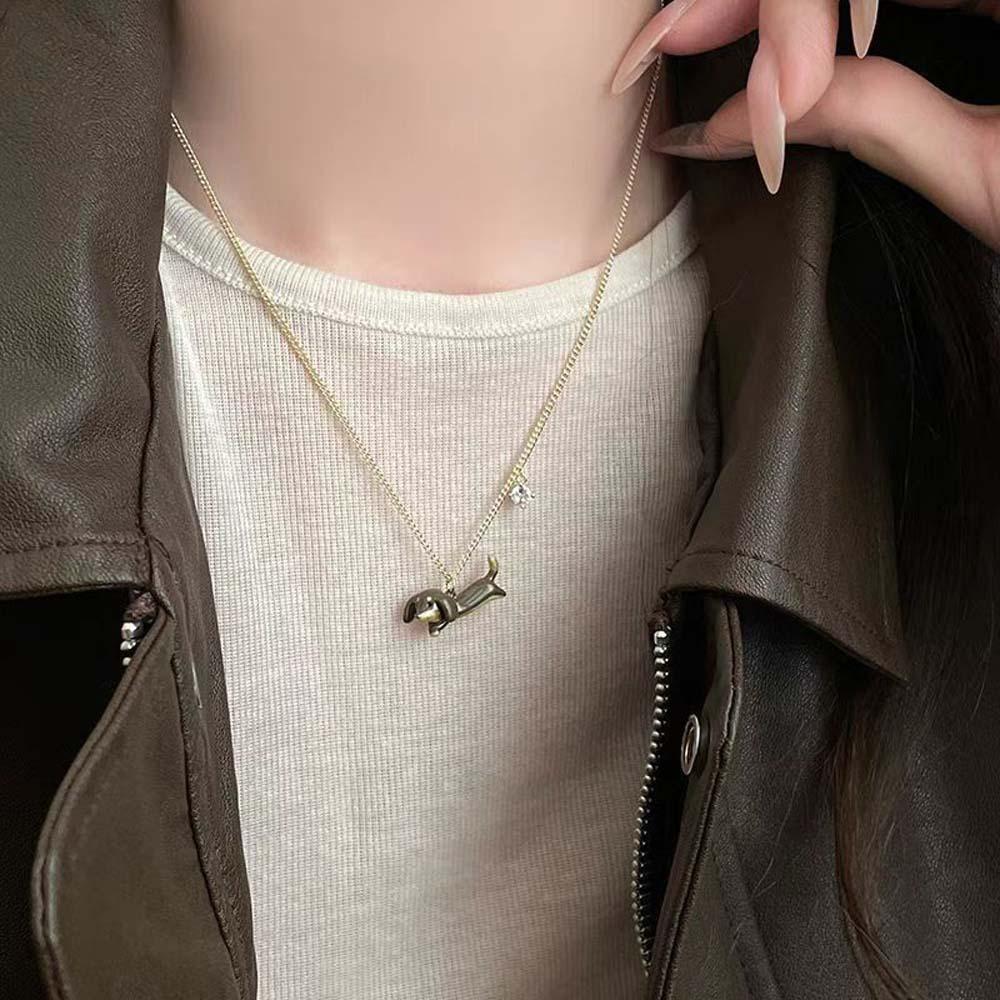 Acetic Acid Dachshund Earrings Bracelet Animal Dog Hair Clip Cute Cartoon Chain Necklace  Girls