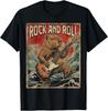 Capibara che suona la chitarra Rock On Capibara Chitarrista Vintage Maglietta Unisex