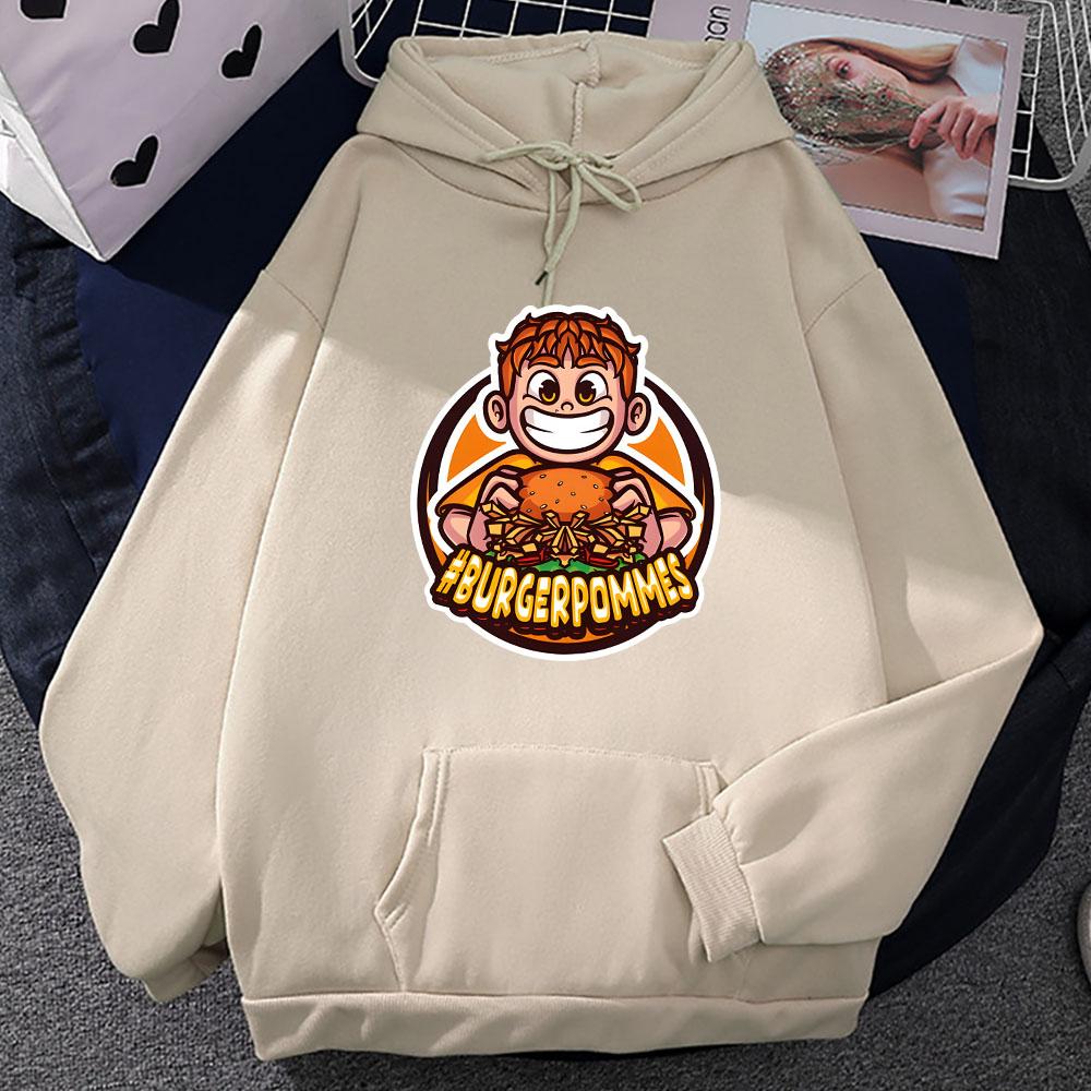 Printing Clothes Burgerpommes Icrimax Hoodies Moletom Masculino Winter Long Sleeve Men/Women Sweatshirts Cartoon Graphic Hoodie