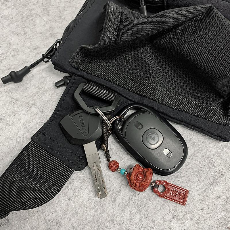 Men's Camping Shoulder Bag Outdoor Riding Hiking Mobile Phone Chest Bag Water Cup Bag