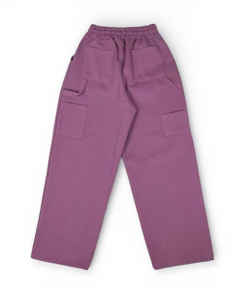 Bonseullipi Carpenter Wide Sweat Pants (Purple)