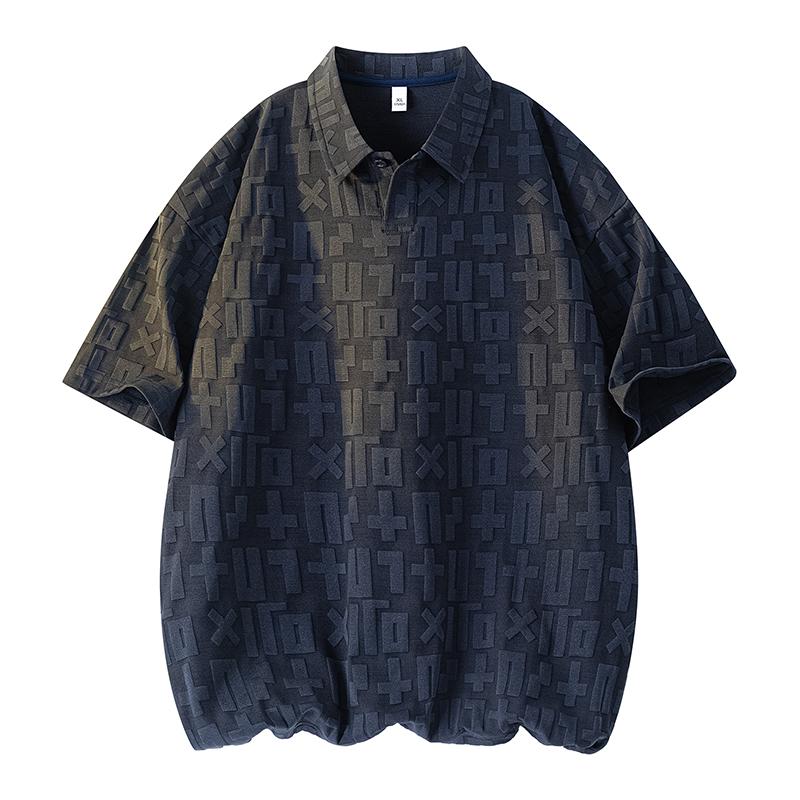 Short-sleeved Polo Shirt For Men, Summer Lapel Top, Loose Half-sleeved T-shirt
