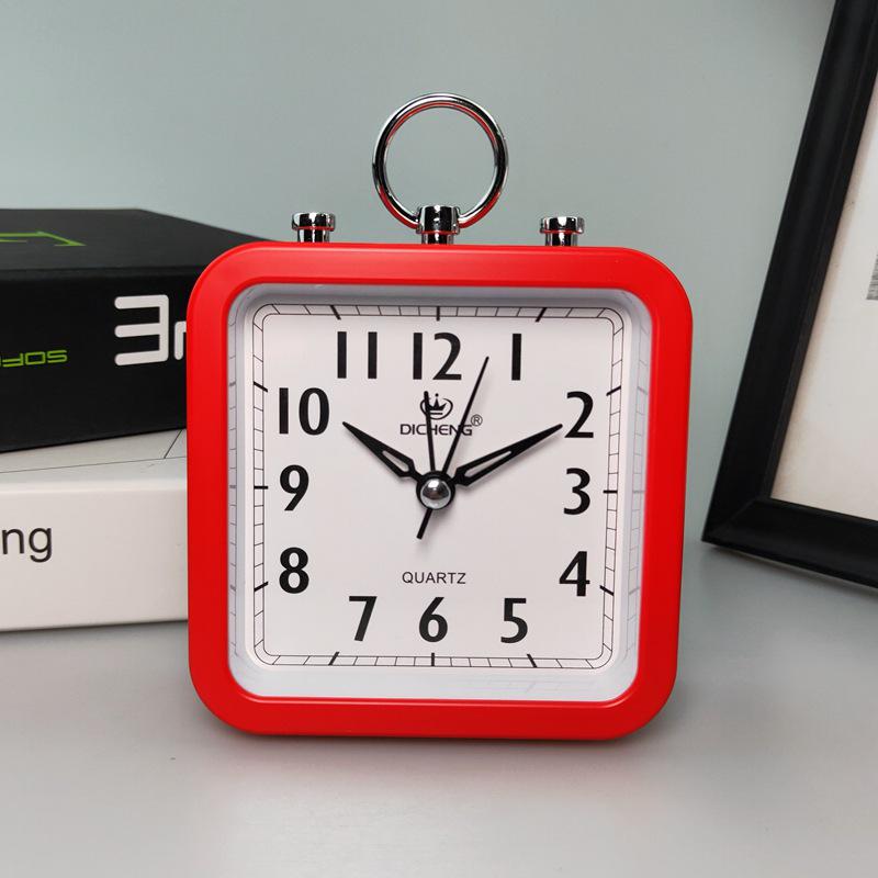 New candy color square alarm clock office and home simple round alarm clock student clock small alarm clock OS002