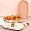 Fruit Plate Dessert Tray Stackable Oval Food Serving Tray Free Bone Dish Snack Plate Reusable Smooth Edge Food Plate for Kitchen