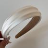 Elegant Embossed Satin Headband: Versatile Wide-Edge Hair Accessory for a High-End Feel