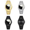 High-End Men's Quartz Watch with Large Dial and Steel Band, featuring Arabic Numerals.
