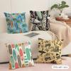 Surfing Pattern Cushion Cover Soft Short Plush Pillow Cover Smooth Cozy Texture Aesthetic Cushion Case Home Decor
