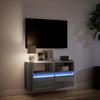 Vidaxl Ścienna Szafka Tv Z Led, Szary Dąb Sonoma, 80X31X45 Cm